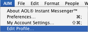 AIM Edit Profile