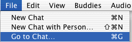 iChat File menu