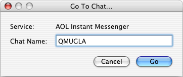 iChat GoTo window